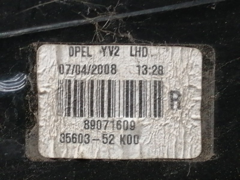 Recambio de piloto trasero derecho para opel agila b enjoy referencia OEM IAM 89071609 3560352K00 