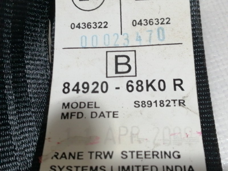 Recambio de cinturon seguridad delantero derecho para nissan pixo (uao) acenta referencia OEM IAM 8492068K0  