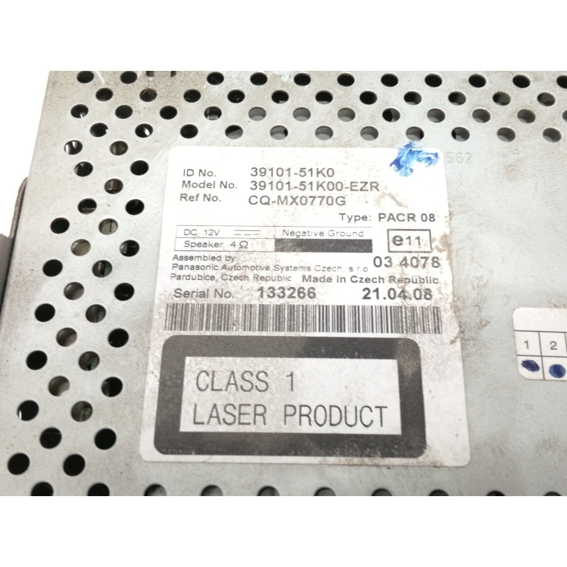 Recambio de sistema audio / radio cd para opel agila b enjoy referencia OEM IAM 3910151K0  