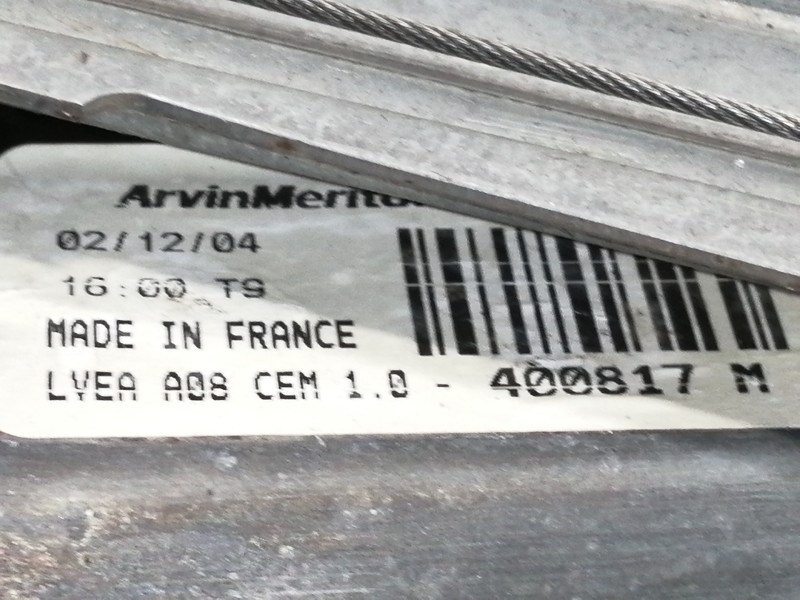 Recambio de elevalunas delantero izquierdo para peugeot 1007 urban referencia OEM IAM 400817 118357AVG / PE71ZJC4 440758G / PIA2