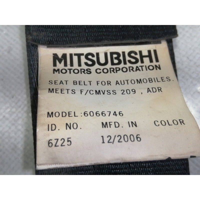 Recambio de cinturon seguridad delantero derecho para mitsubishi outlander (cw0) 2.0 di-d intense referencia OEM IAM 6066746 EB8