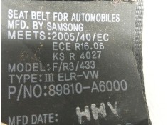 Recambio de cinturon seguridad trasero izquierdo para hyundai i30 (gd) classic referencia OEM IAM 89810A6000   2