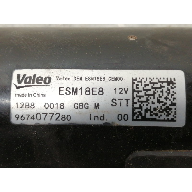 Recambio de motor arranque para peugeot 3008 gt line referencia OEM IAM 9674077280 12B80018GBGM ESM18E8 