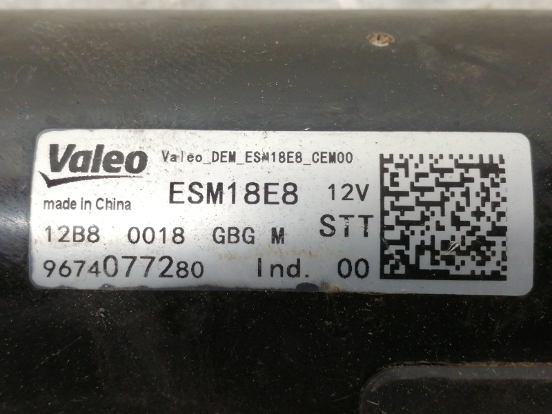 Recambio de motor arranque para peugeot 3008 gt line referencia OEM IAM 9674077280 12B80018GBGM ESM18E8 