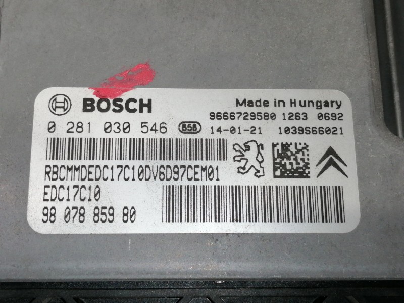 Recambio de centralita motor uce para citroën c4 lim. seduction referencia OEM IAM 0281030546  