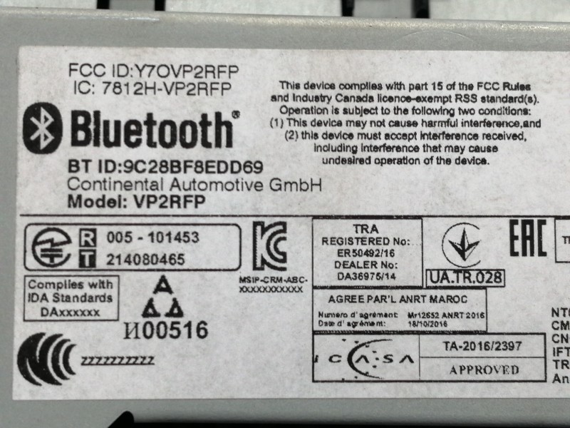 Recambio de sistema navegacion gps para fiat 500 x (334) urban referencia OEM IAM VP2RFP 07356799600 735679960