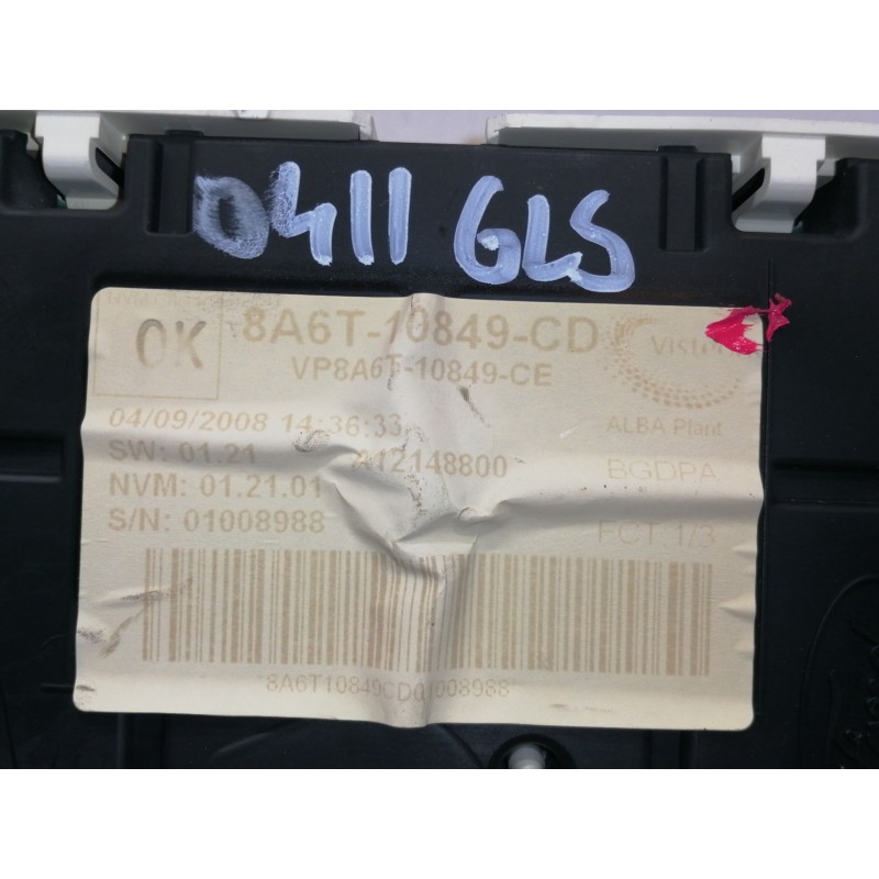 Recambio de cuadro instrumentos para ford fiesta (cb1) ghia referencia OEM IAM 8A6T10849CD VP8A6F10894BC A12148800 VP8A6T10849CE