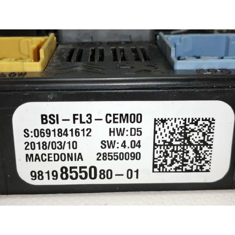Recambio de caja reles / fusibles para peugeot 3008 gt line referencia OEM IAM 9819855080 981985508001 / 28550090 0691841612