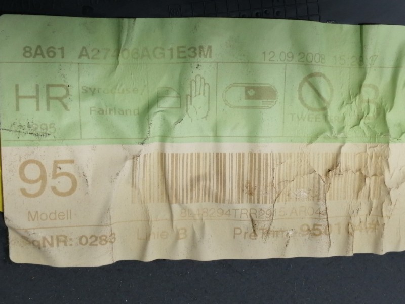 Recambio de guarnecido puerta trasera derecha para ford fiesta (cb1) ghia referencia OEM IAM 8A61A27406A 8A61A27406AG1E3M 