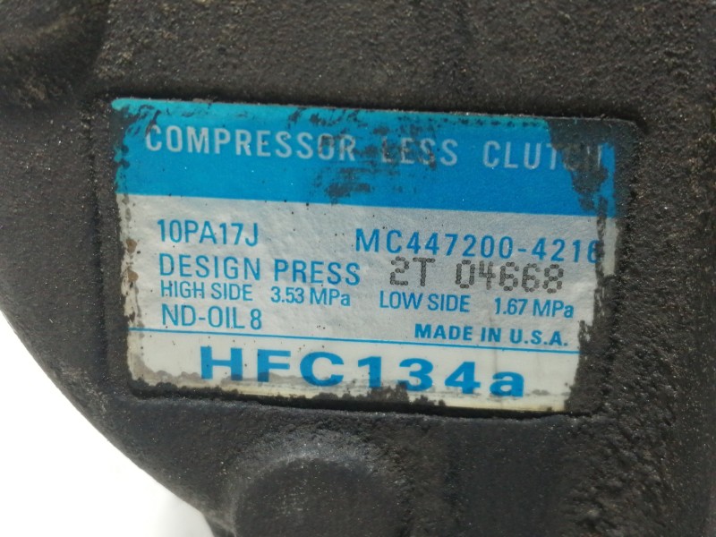 Recambio de compresor aire acondicionado para chrysler voyager (gs) 3.3 se referencia OEM IAM 10PA17J MC4472004216 
