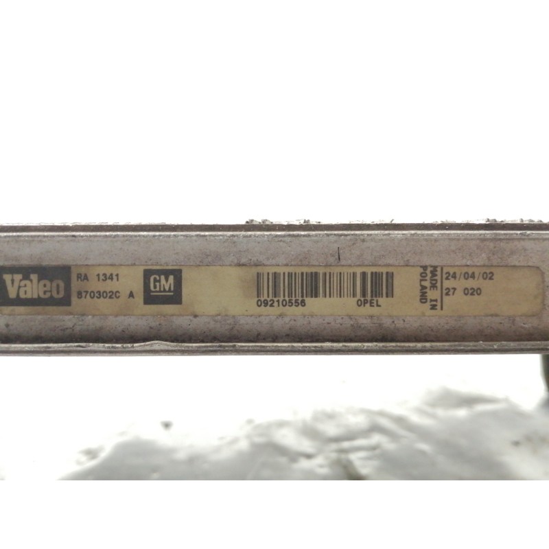 Recambio de radiador agua para opel agila básico referencia OEM IAM 09210556 870302C 
