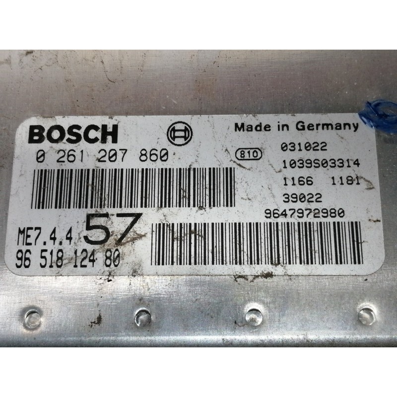 Recambio de centralita motor uce para citroën c3 pluriel 1.6 16v sensodrive referencia OEM IAM 0261207860  