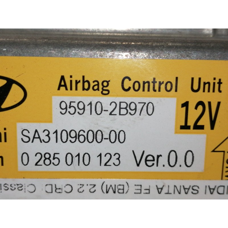 Recambio de centralita airbag para hyundai santa fe (bm) 2.2 crdi classic (2wd) referencia OEM IAM 959102B970  