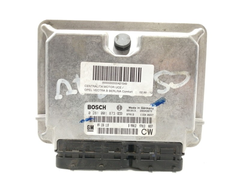 Recambio de centralita motor uce para opel vectra b berlina comfort referencia OEM IAM 0281001873 0281001873 