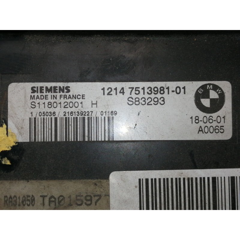 Recambio de centralita motor uce para mini mini (r50,r53) one referencia OEM IAM 1214751398101 S118012001H 1214751398101 