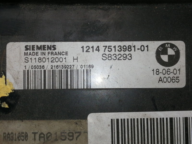 Recambio de centralita motor uce para mini mini (r50,r53) one referencia OEM IAM 1214751398101 S118012001H 1214751398101 