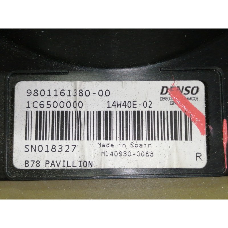 Recambio de ventilador calefaccion para citroën c4 grand picasso seduction referencia OEM IAM 9801161380  