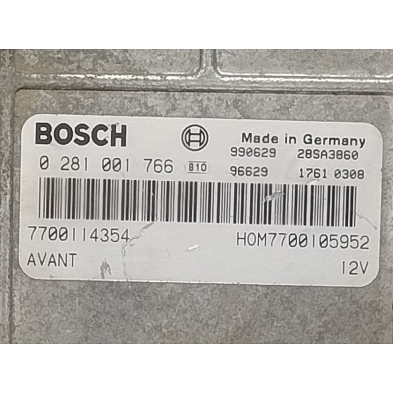 Recambio de centralita motor uce para renault laguna (b56) 1.9 dti rt referencia OEM IAM 0281001766  