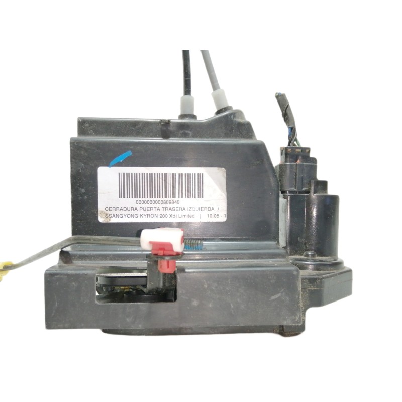 Recambio de cerradura puerta trasera izquierda para ssangyong kyron 200 xdi limited referencia OEM IAM   