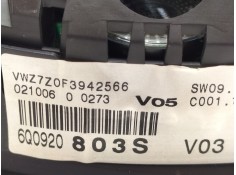 Recambio de cuadro instrumentos para volkswagen polo (9n3) advance referencia OEM IAM 6Q0920803S   2
