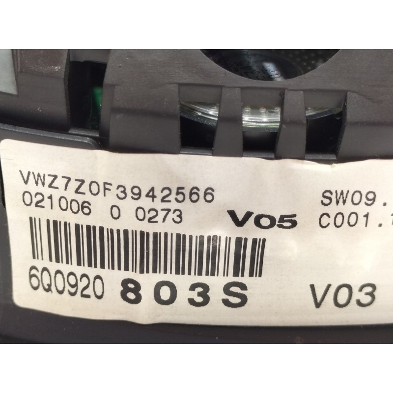 Recambio de cuadro instrumentos para volkswagen polo (9n3) advance referencia OEM IAM 6Q0920803S  