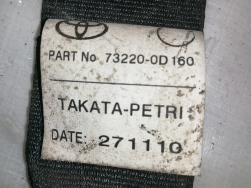 Recambio de cinturon seguridad delantero izquierdo para toyota yaris 1.0 cat referencia OEM IAM 732200D160  