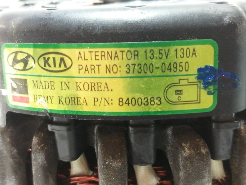 Recambio de alternador para hyundai kona sle 2wd referencia OEM IAM 3730004950  