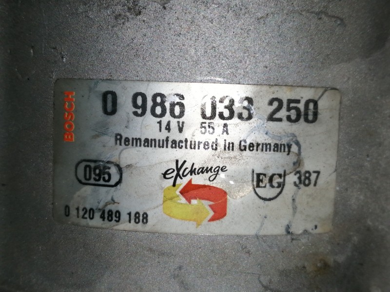 Recambio de alternador para fiat tempra berlina (159) 1.4 i.e. referencia OEM IAM 0986033250  