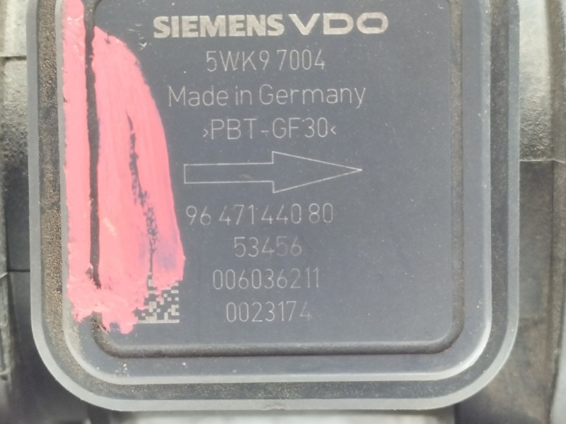 Recambio de caudalimetro para citroën c3 hdi 70 furio referencia OEM IAM 9647144080  