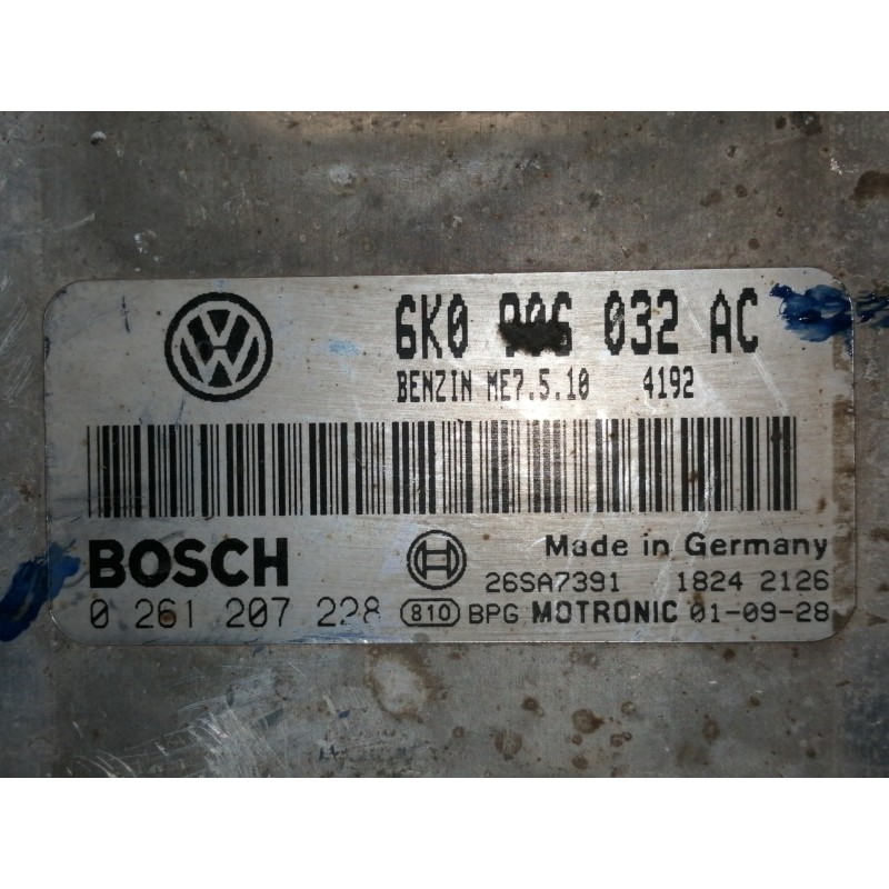 Recambio de centralita motor uce para seat ibiza (6k1) stella referencia OEM IAM 6K0906032AC 0261207228 