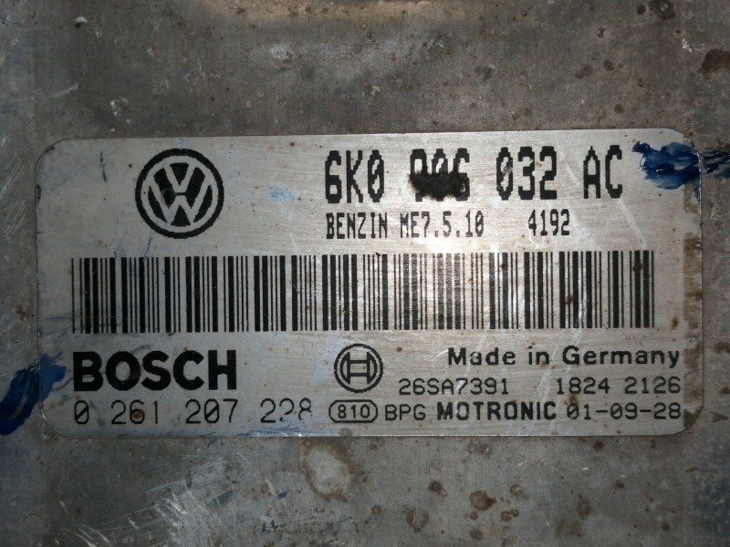 Recambio de centralita motor uce para seat ibiza (6k1) stella referencia OEM IAM 6K0906032AC 0261207228 