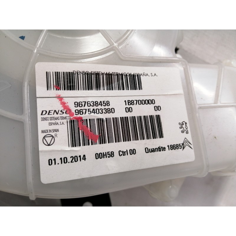 Recambio de ventilador calefaccion para citroën c4 grand picasso seduction referencia OEM IAM 967638458  