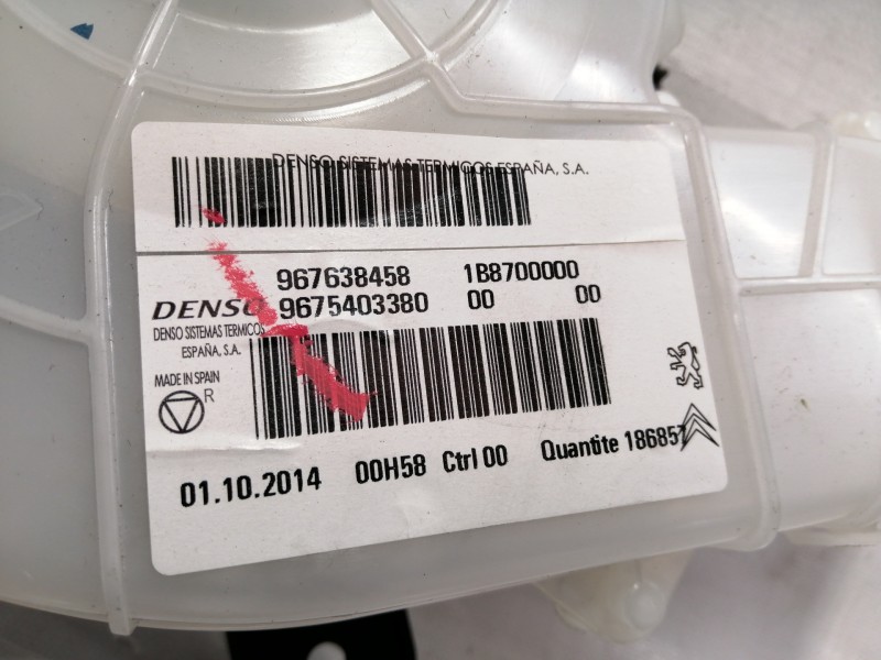 Recambio de ventilador calefaccion para citroën c4 grand picasso seduction referencia OEM IAM 967638458  