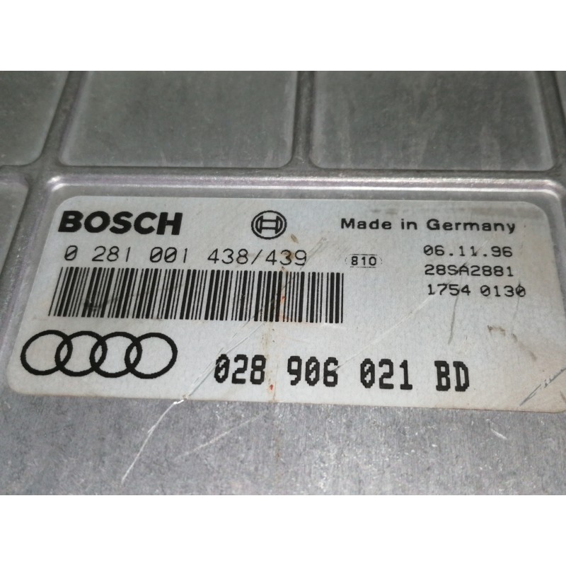 Recambio de centralita motor uce para audi a4 berlina (b5) 1.9 tdi referencia OEM IAM 0281001438  
