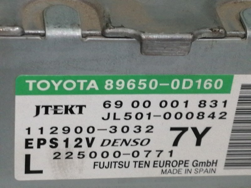 Recambio de centralita direccion para toyota yaris 1.0 cat referencia OEM IAM 1129003032  