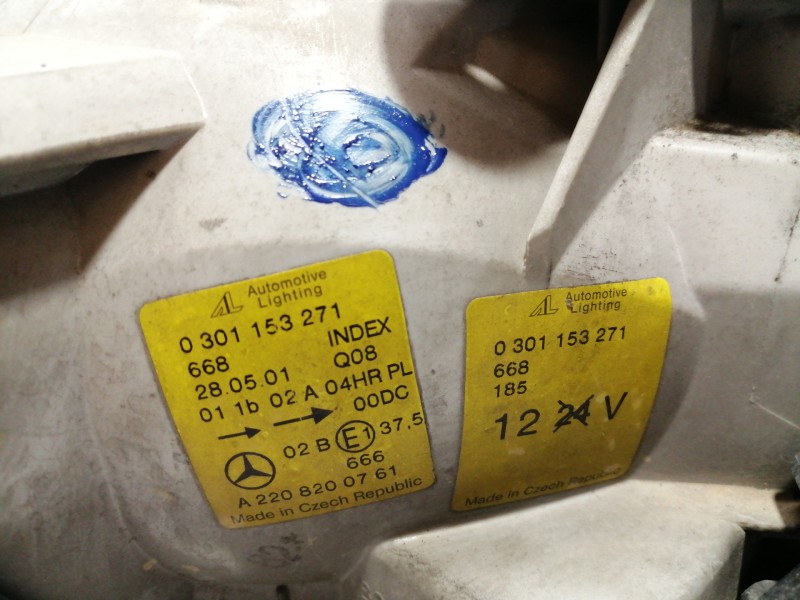 Recambio de faro izquierdo para mercedes-benz clase s (w220) berlina 55 amg (220.073) referencia OEM IAM 0301153271  