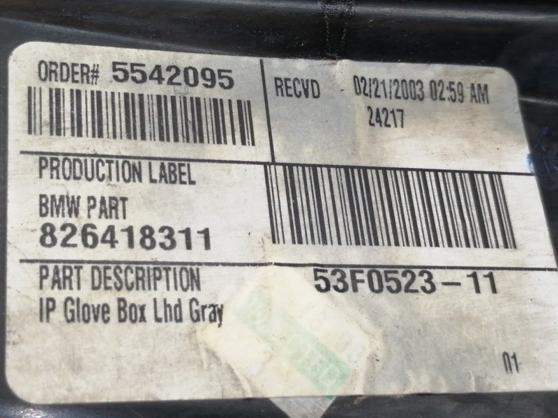 Recambio de guantera para bmw x5 (e53) 4.4i automático referencia OEM IAM 826418311  