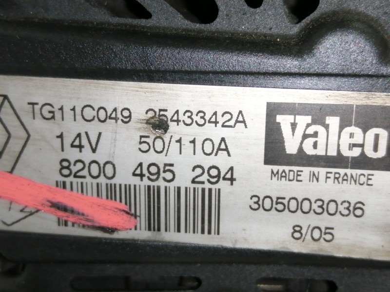 Recambio de alternador para renault megane ii coupe/cabrio confort authentique referencia OEM IAM 8200495294  