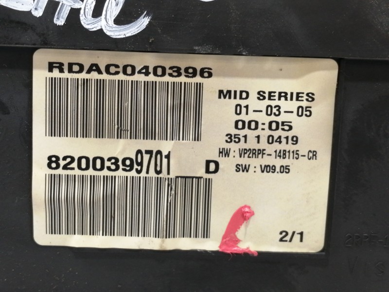 Recambio de cuadro instrumentos para renault megane ii coupe/cabrio confort authentique referencia OEM IAM 2RPF10A855AE  