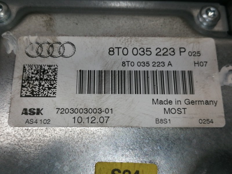 Recambio de modulo electronico para audi a5 coupe (8t) 1.8 16v tfsi referencia OEM IAM 8T0035223P  