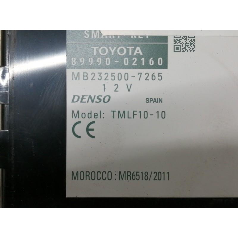 Recambio de modulo electronico para toyota auris active referencia OEM IAM 8999002160 MB2325007265 TMLF1010 