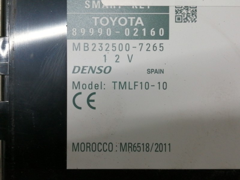 Recambio de modulo electronico para toyota auris active referencia OEM IAM 8999002160 MB2325007265 TMLF1010 