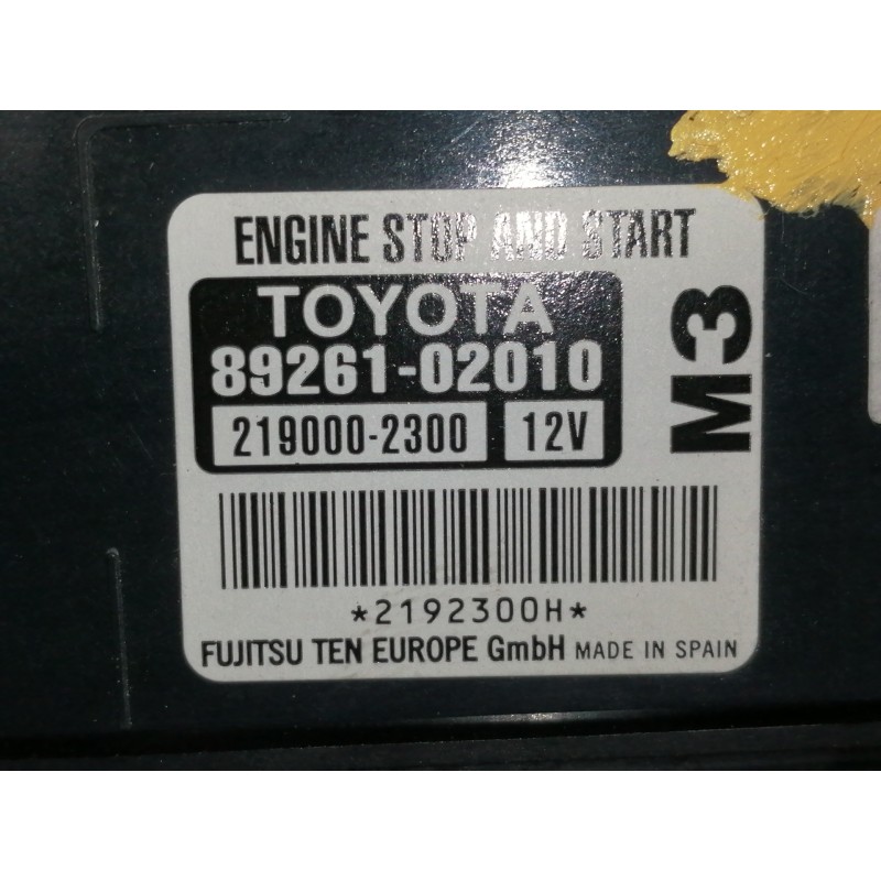 Recambio de modulo electronico para toyota auris active referencia OEM IAM 8926102010 2190002300 