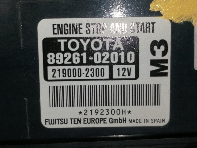 Recambio de modulo electronico para toyota auris active referencia OEM IAM 8926102010 2190002300 
