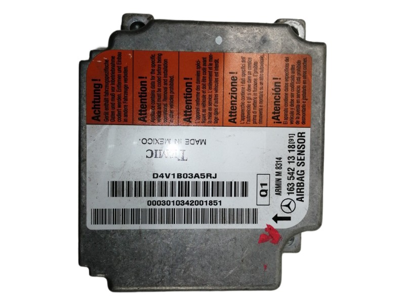 Recambio de centralita airbag para mercedes-benz clase m (w163) 270 cdi (163.113) referencia OEM IAM 1635421318  
