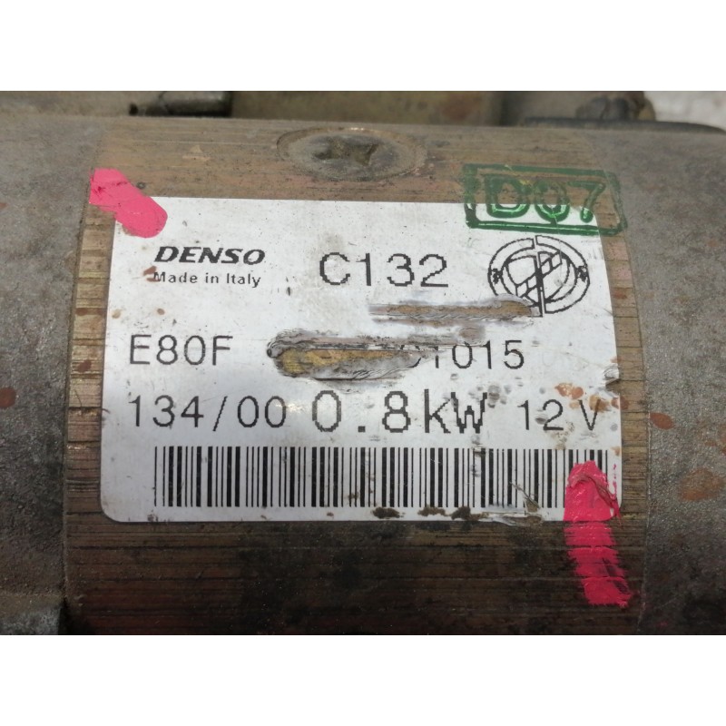 Recambio de motor arranque para fiat punto berlina (188) 1.2 8v referencia OEM IAM 63101015 E80F63101015 