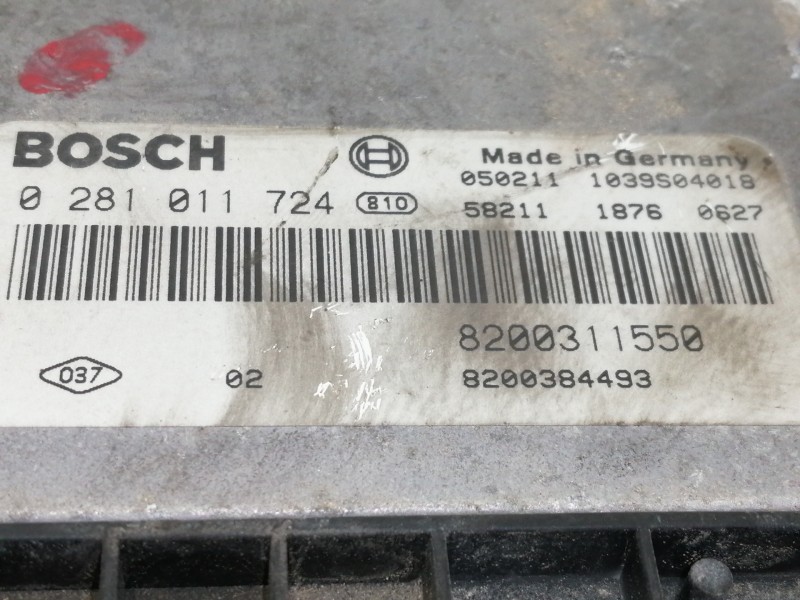 Recambio de centralita motor uce para renault espace iv (jk0) dynamique referencia OEM IAM 0281011724  