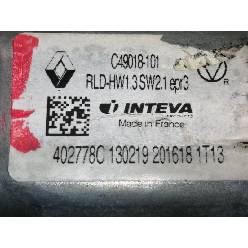 Recambio de elevalunas trasero izquierdo para renault megane iv berlina 5p limited referencia OEM IAM 827218403R  