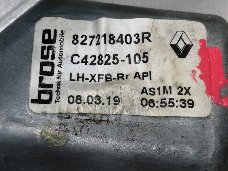 Recambio de elevalunas trasero izquierdo para renault megane iv berlina 5p limited referencia OEM IAM 827218403R  