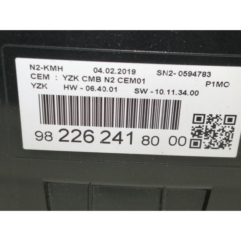 Recambio de cuadro instrumentos para opel crossland x edition referencia OEM IAM 9822624180 0594783 